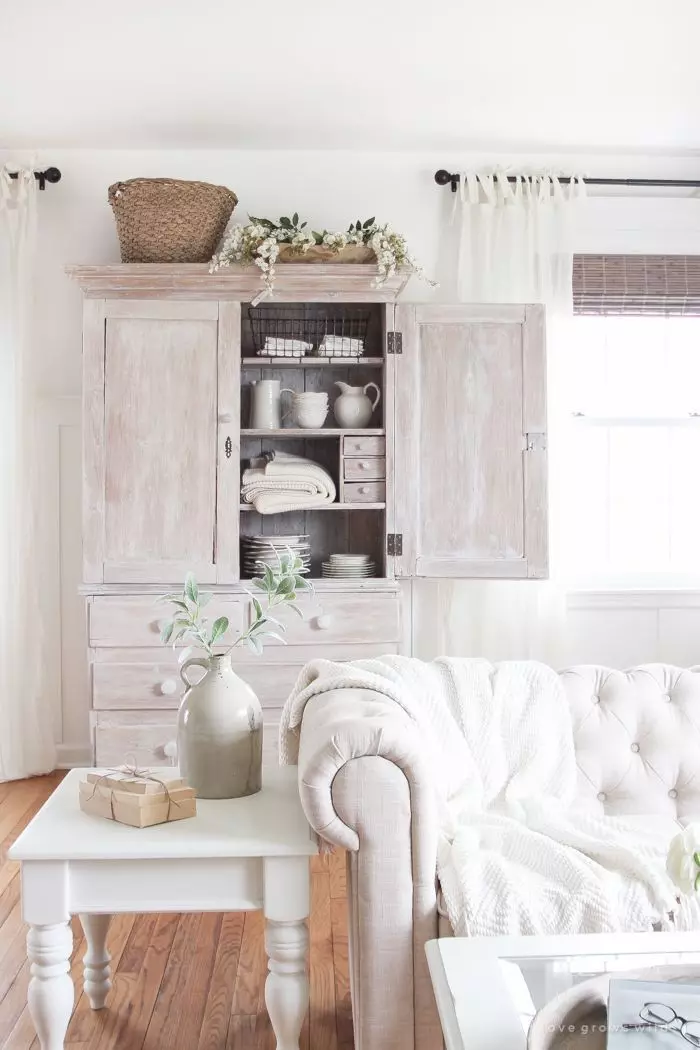 French Style Living Room Furniture - Add Shiplap