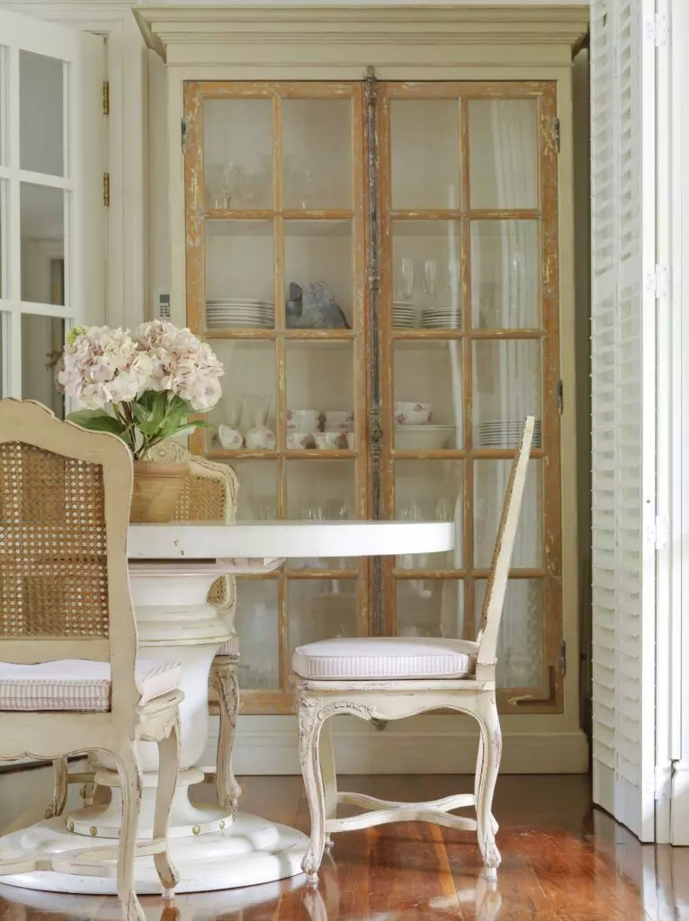 Grandfather Clock in French Country Dining Room