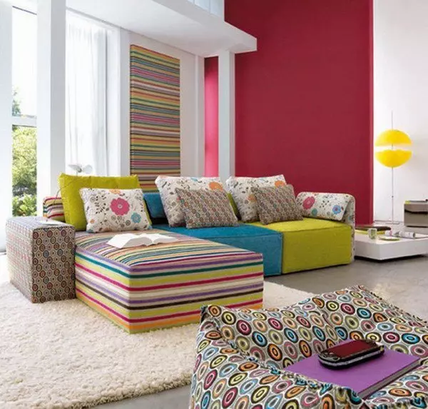 Kids room furniture ideas floor couch gray sofa ideas colorful carpet