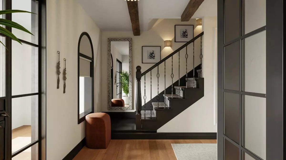 Modern Spanish interior design of a foyer