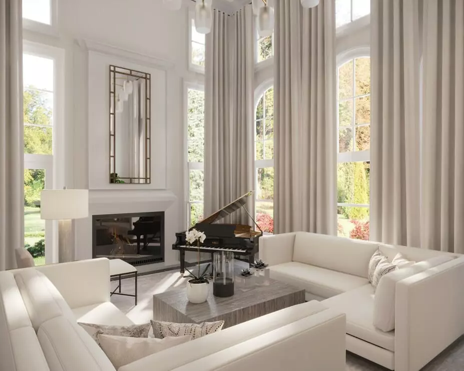 All white modern living room decorating ideas - Casey H