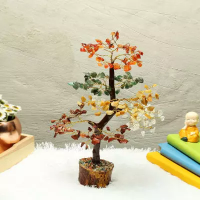 Multi Color Stone Wishing Tree