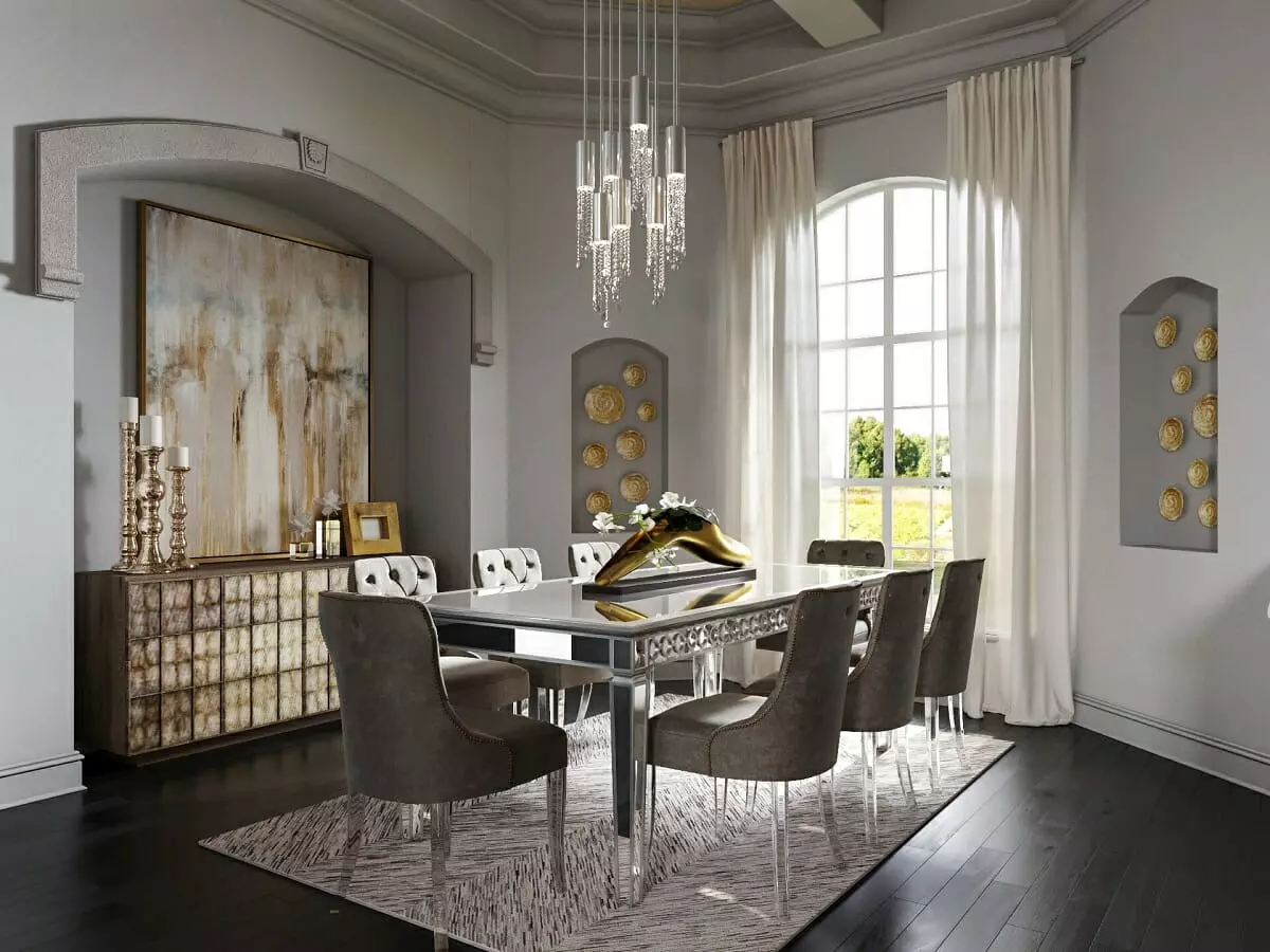 Glam dining room ideas by Decorilla designer, Renata P.