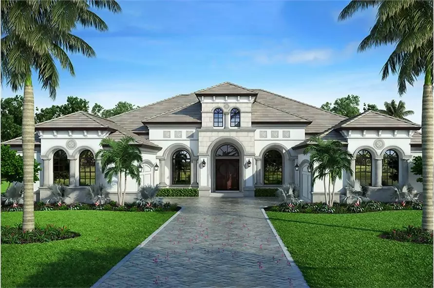 Mediterranean style home with light-colored stucco walls