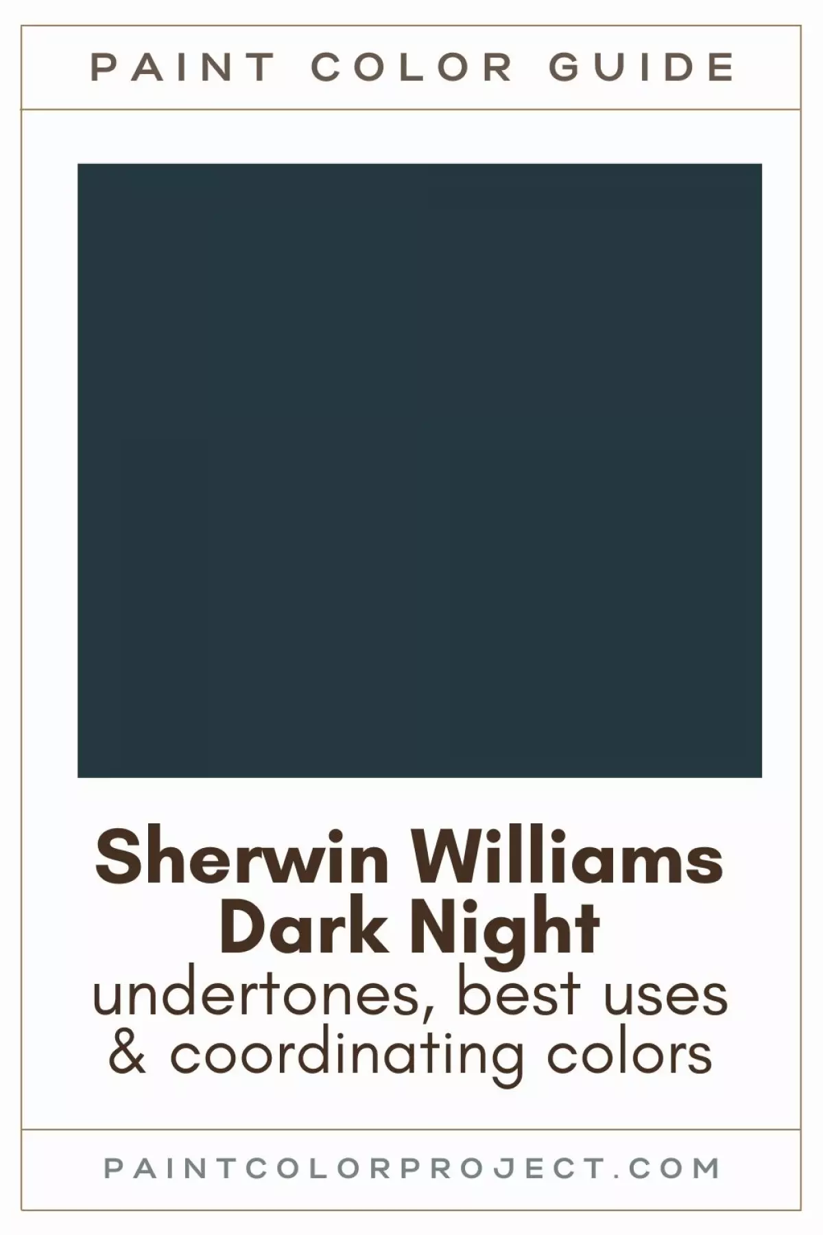 Sherwin Williams Dark Night Paint Color Guide