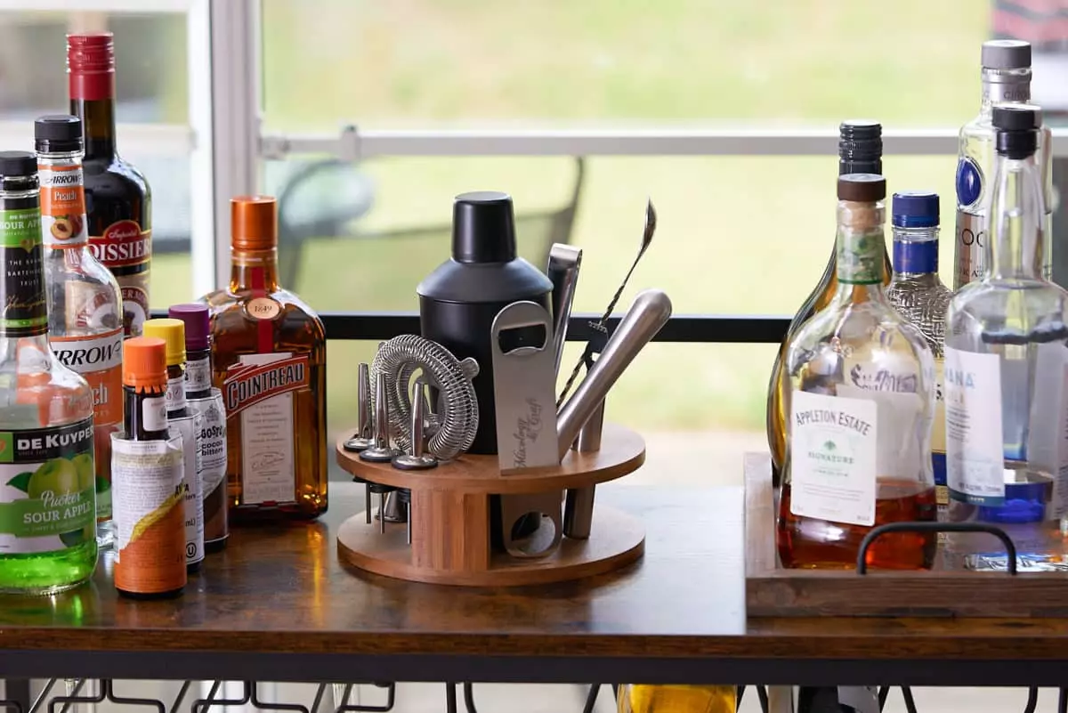 home bar organization