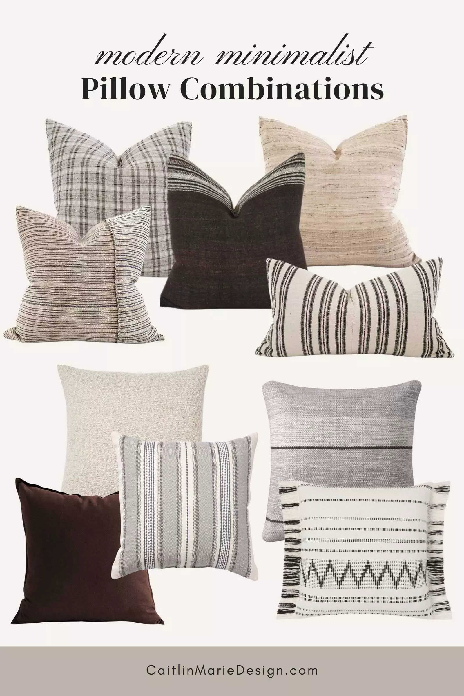 modern minimalist pillow combinations