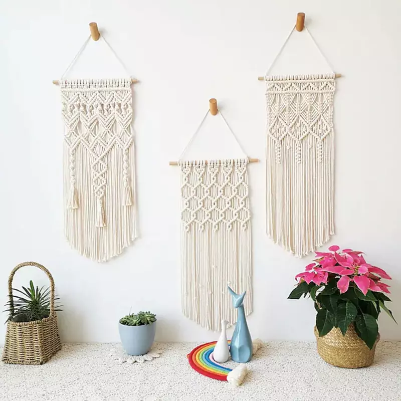 Macrame wall decoration items