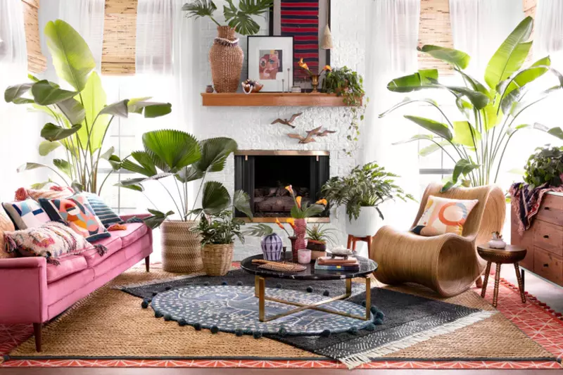 Boho house decor ideas with rattan boho chic furniture