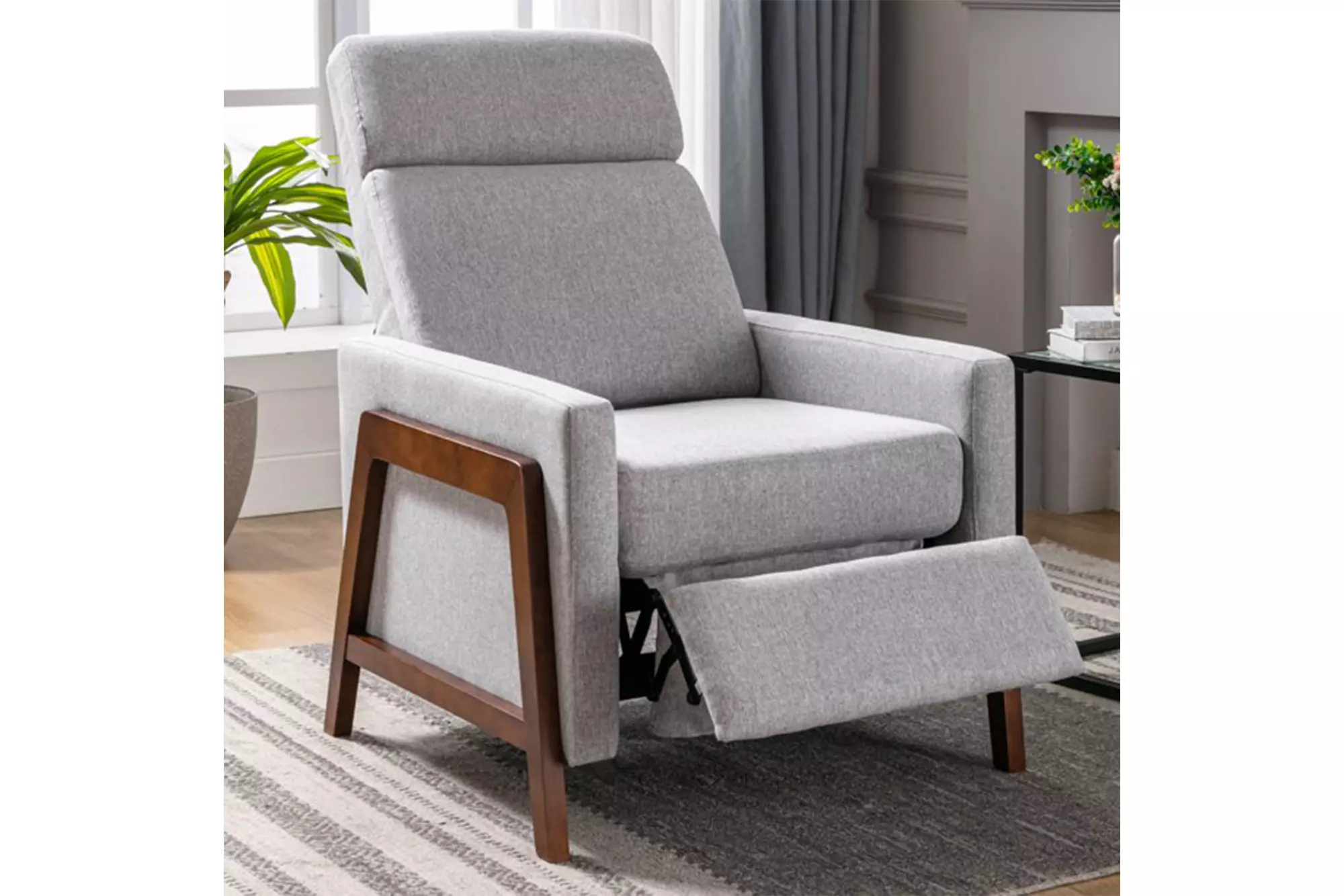 Arctic Scorpion Linen Upholstered Recliner Chair