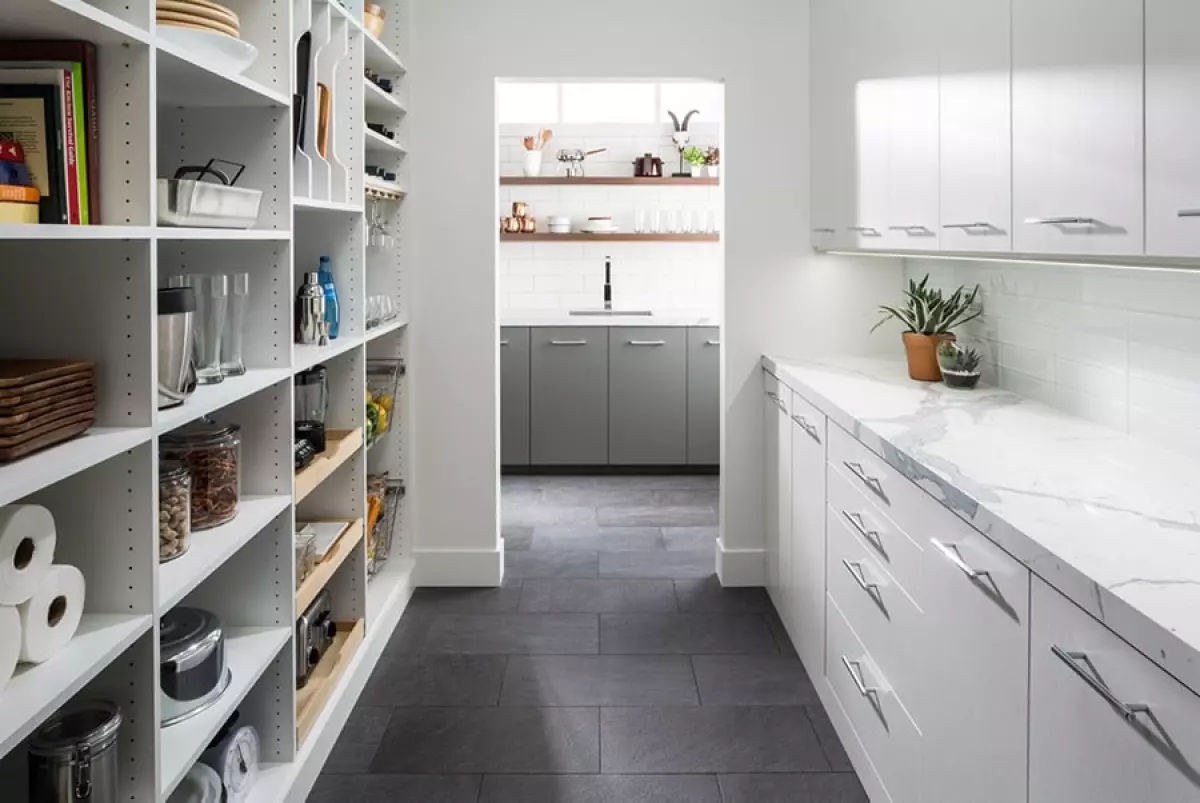 increment holes for adjustable kitchen pantry shelving in Dublin ohio | Innovate Home Org | Pantry Storage | #Organizers #StorageSolutions #Organization