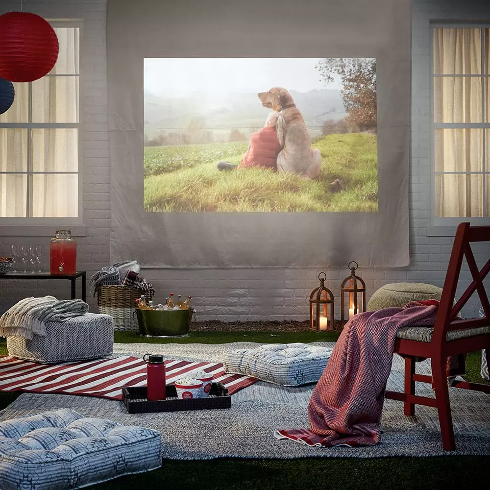 Hang a Sheet for Outdoor Movie Nights