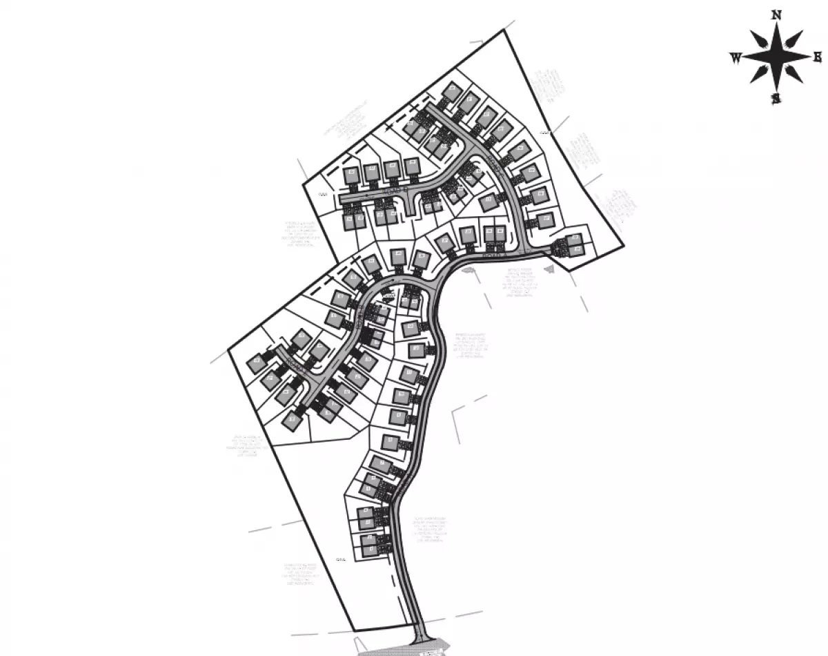 A map of the proposed affordable Pentland Hills development.