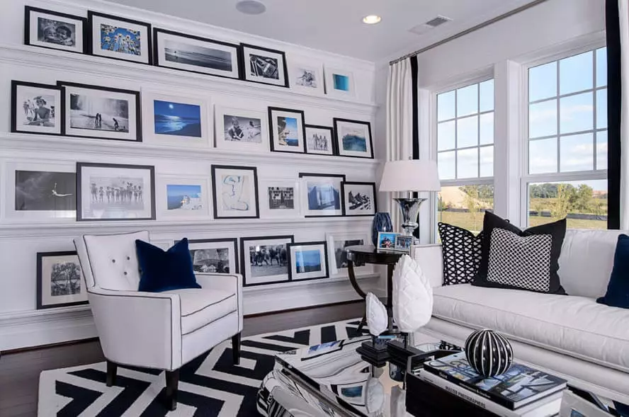 Bold black and white wall design