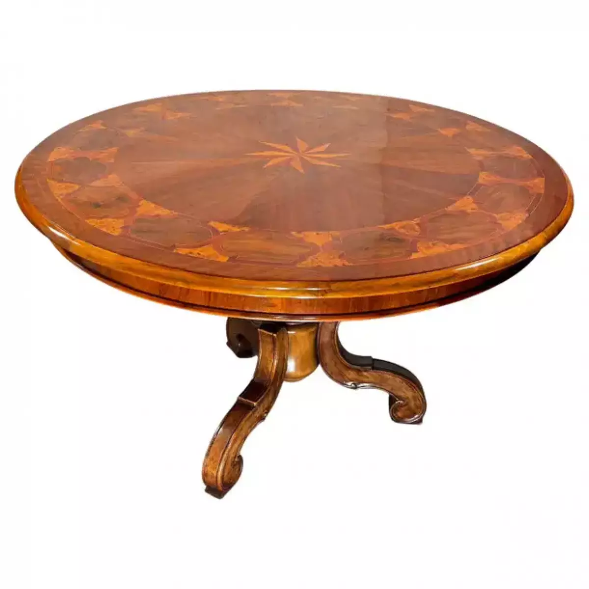 Biedermeier Marquetry Center Table