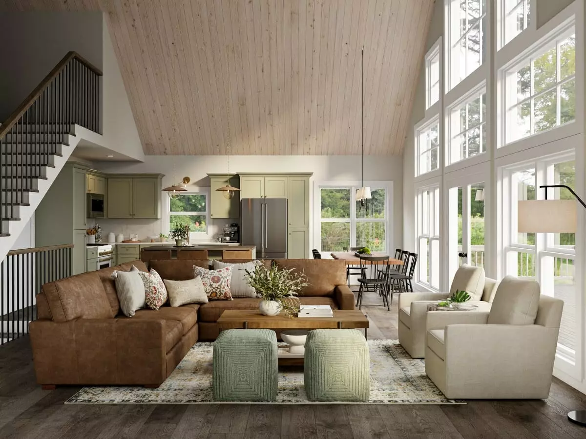 Earth tone colors in a living room by Erin R