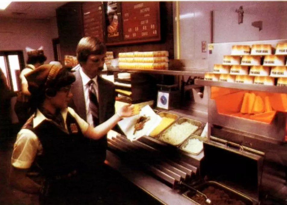 Vintage Taco Bell fast food restaurants in 1980