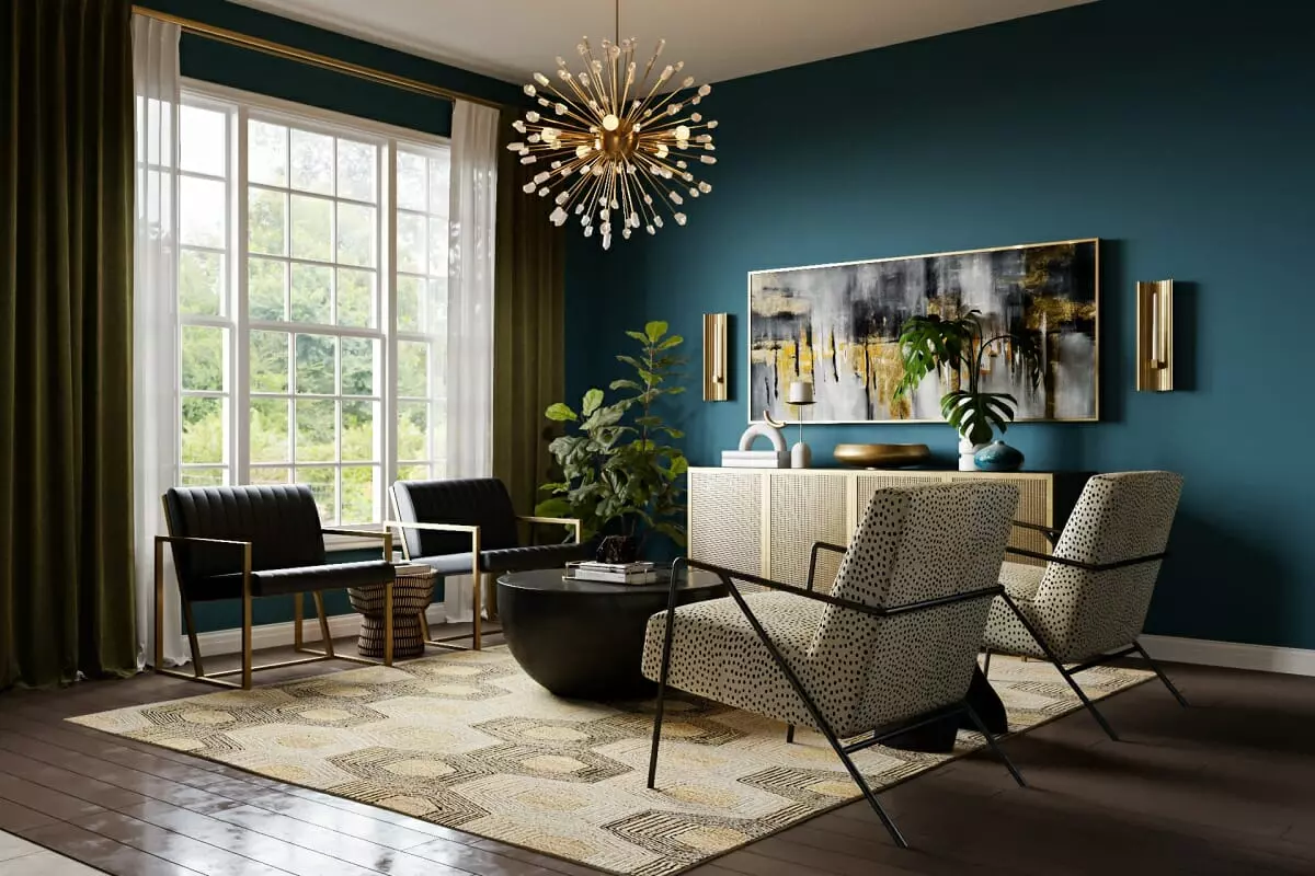 Chic lounge shows what do interior designers do - Marine H