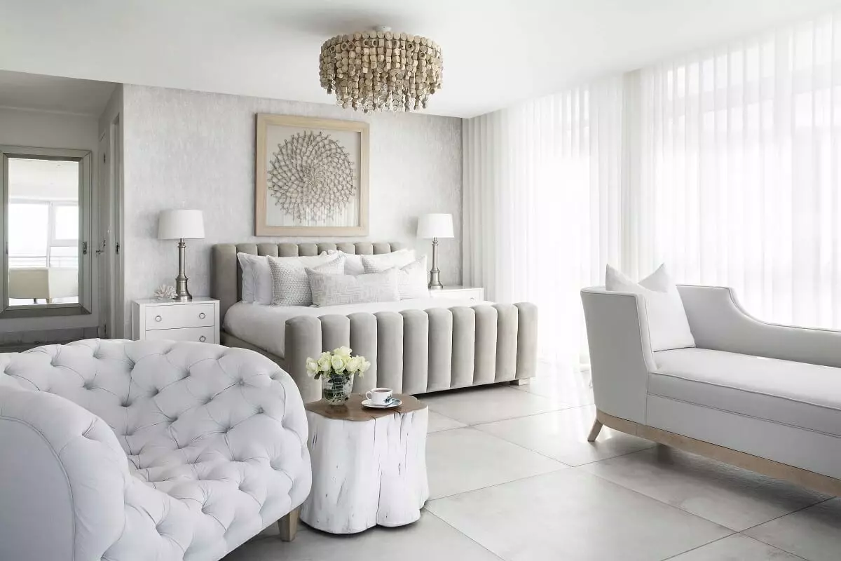 White bedroom as illustration for what is interior design - Anna C