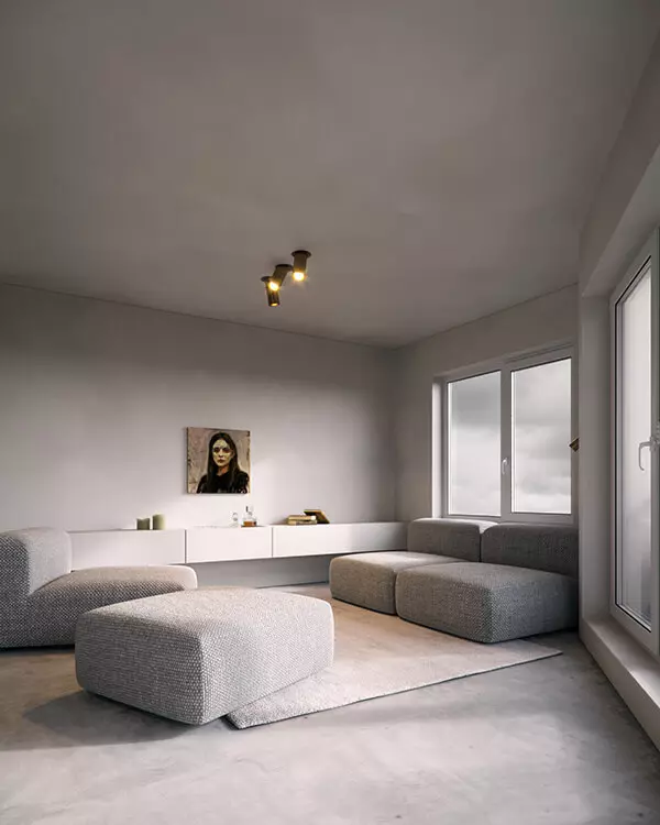 Minimalist Living Room Concept by Kanstantsin Remez, Belarus