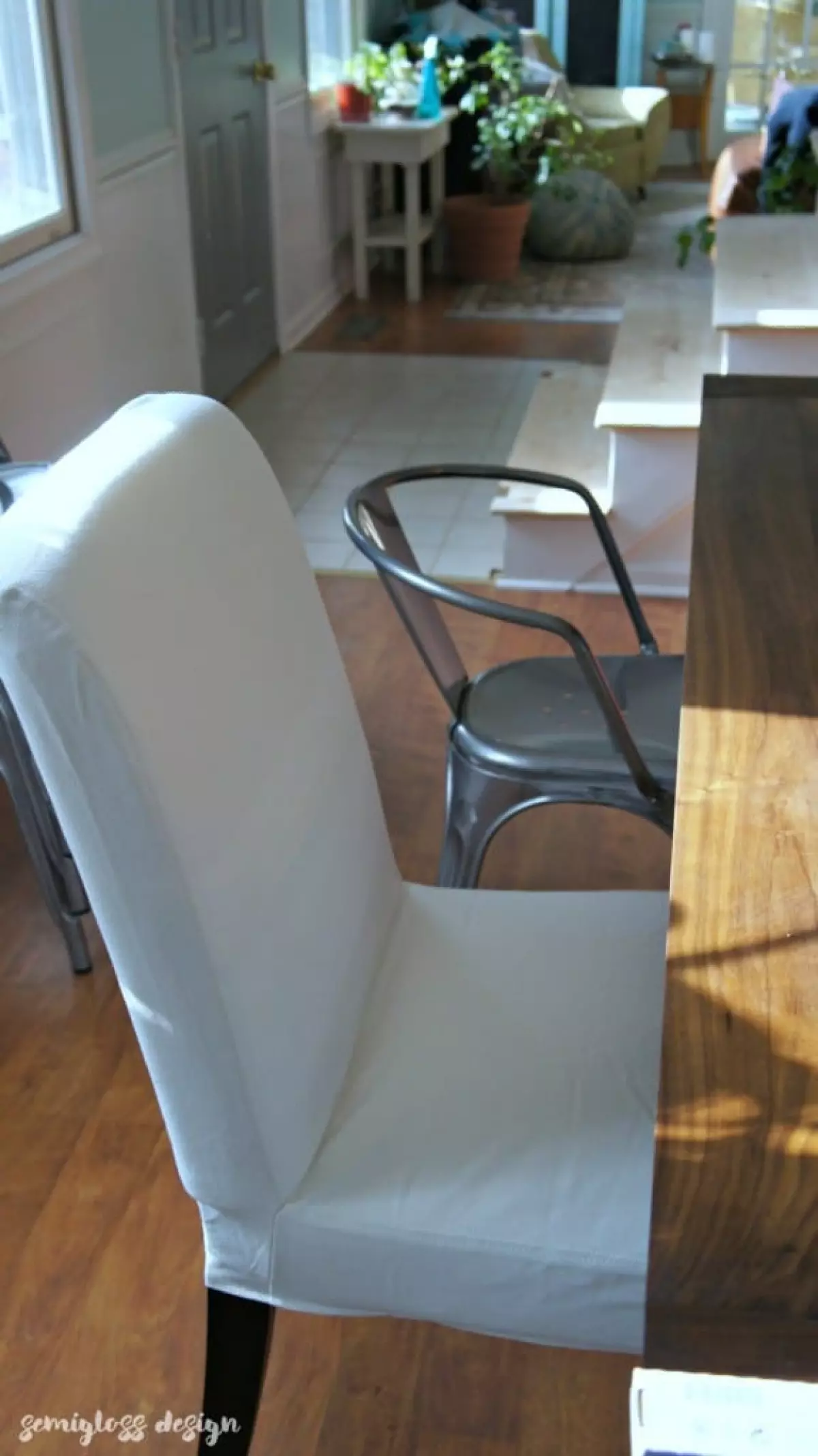 IKEA Henriksdal chair size comparison to farmhouse chair