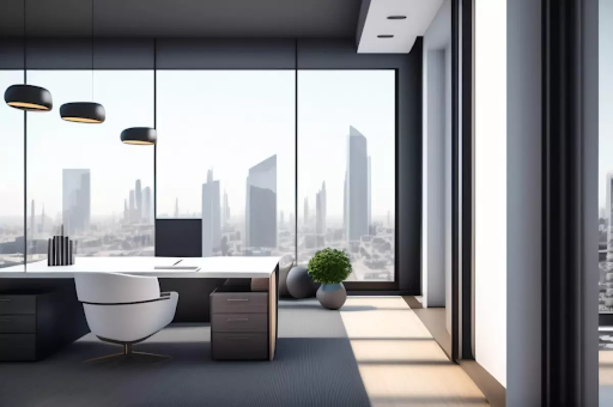 A well-designed interior for an office cabin motivates and helps you feel focused and organized