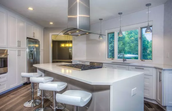 modern white kitchen dining room design