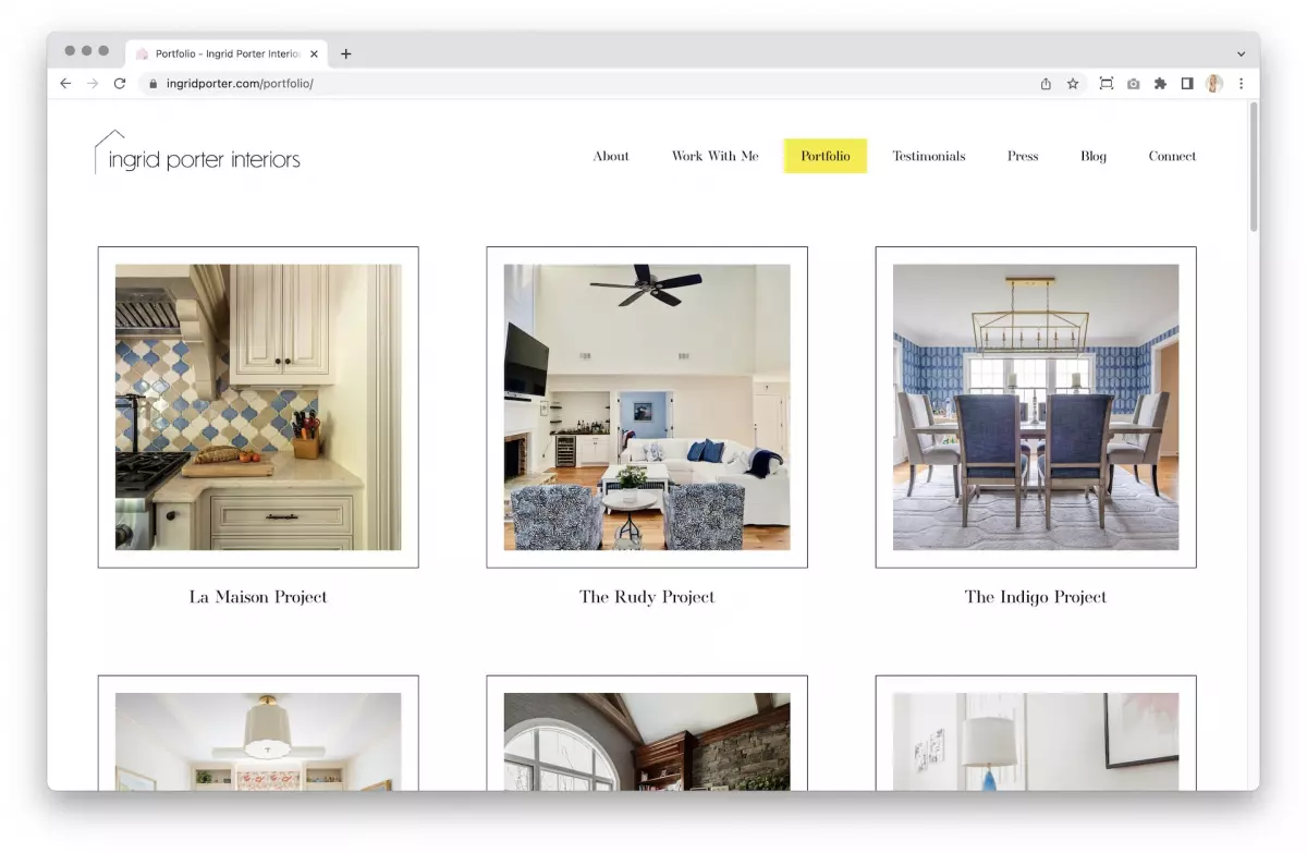 2_interior designer main portfolio page