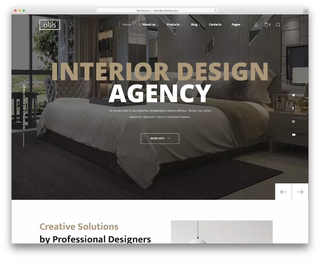 intoria interior design website template