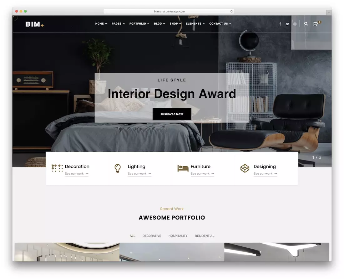 prague interior design website template