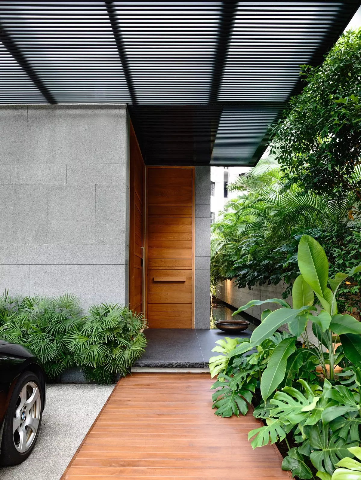 Matching Wooden Door And Walkway