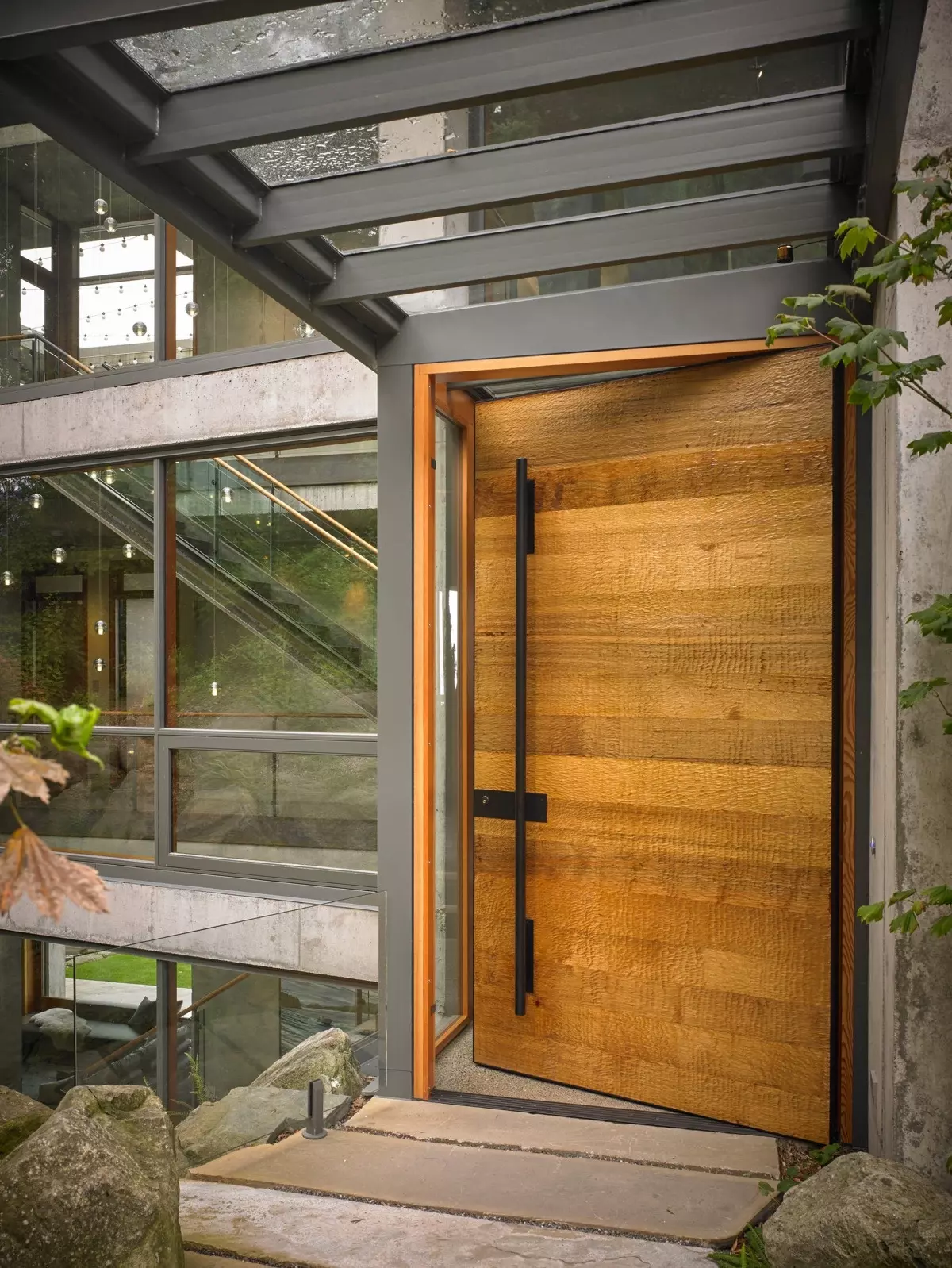 Textured Wooden Front Door