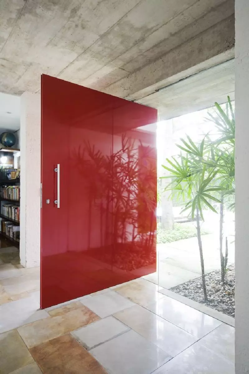 Glossy Cardinal Red Front Door