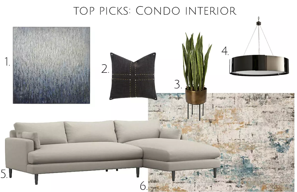 Furnishing a condo with help from an online shopping list