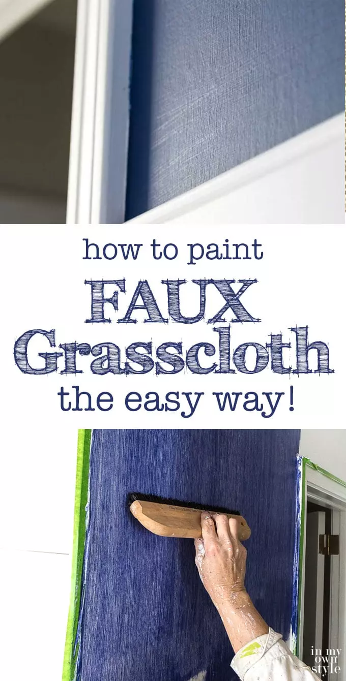 Faux grasscloth painted walls