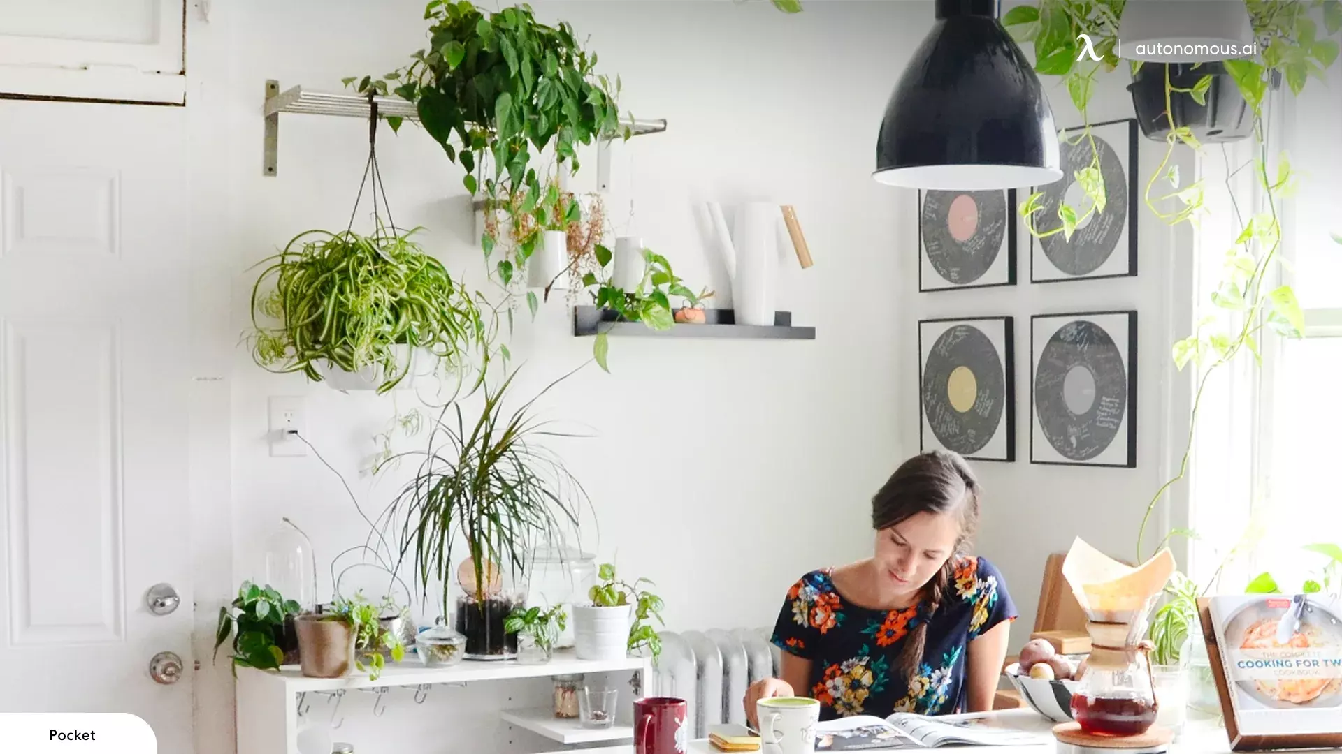 Adding Greenery - high shelf