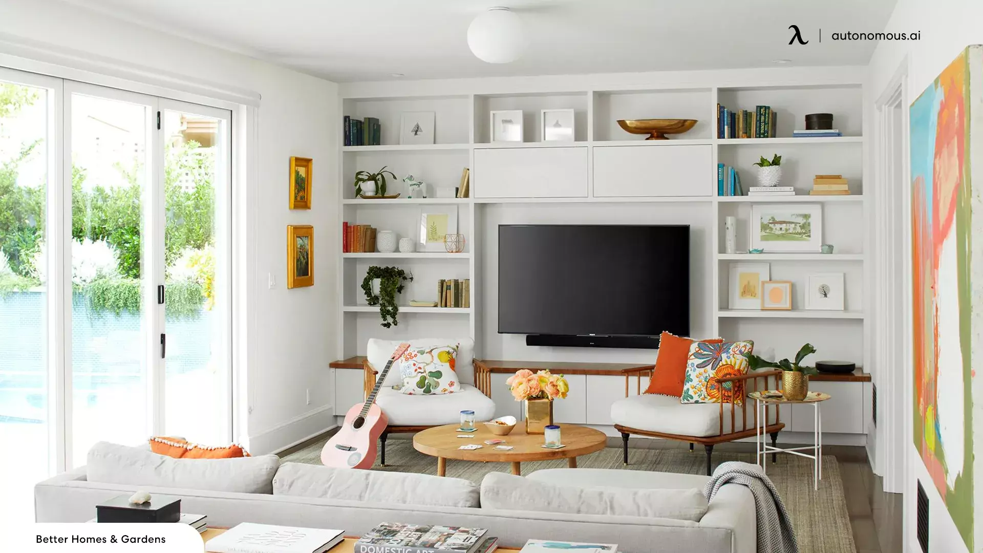 Integrate TV with a Storage Shelf - High Shelf Ideas