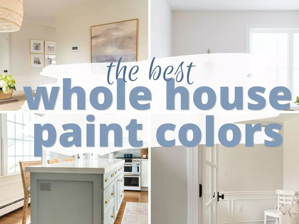 header image that reads the best whole house paint colors