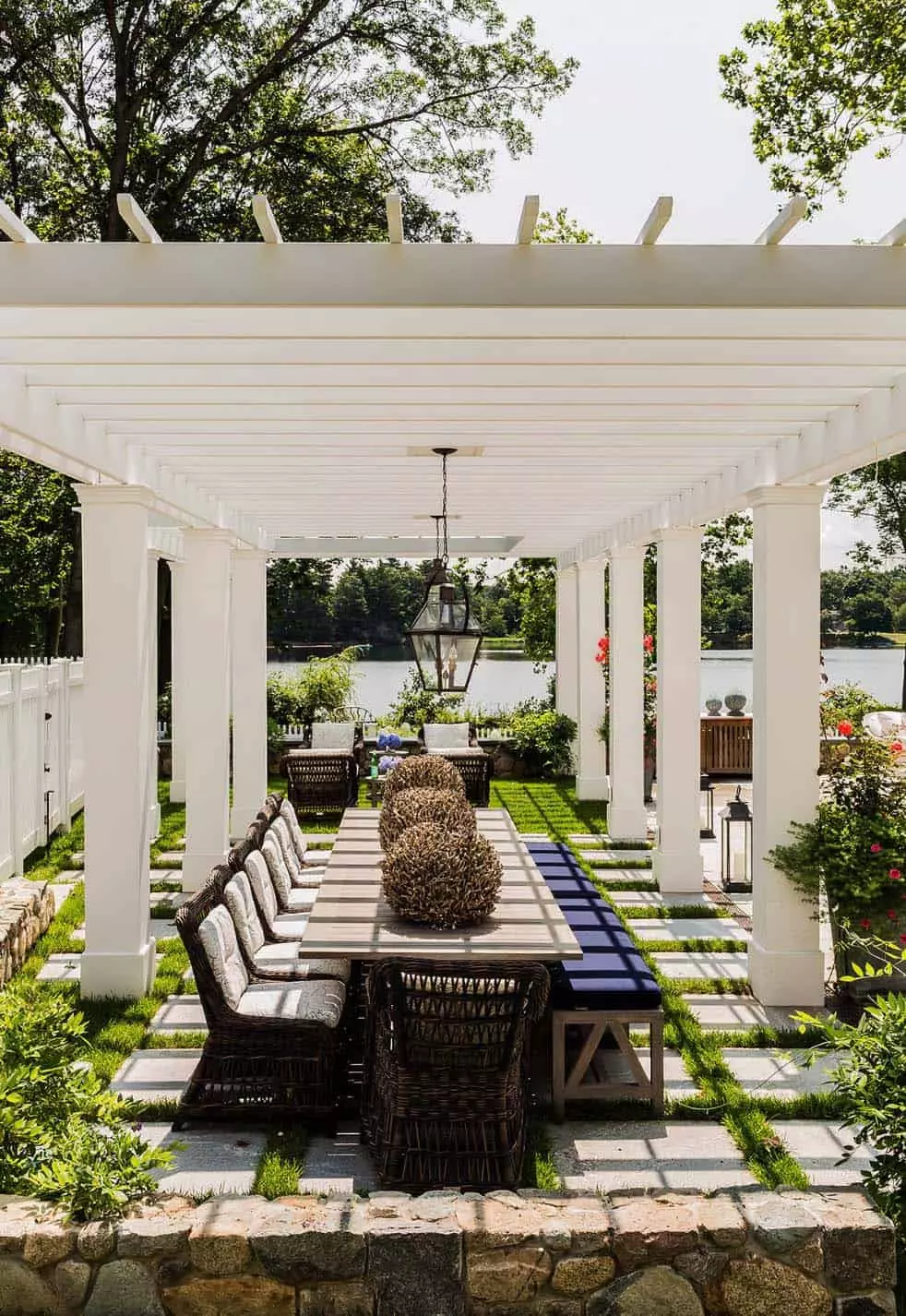 Outdoor living space with kitchen and dining