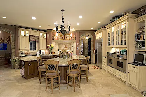 Large modern kitchen in home over 5000 sq. ft.
