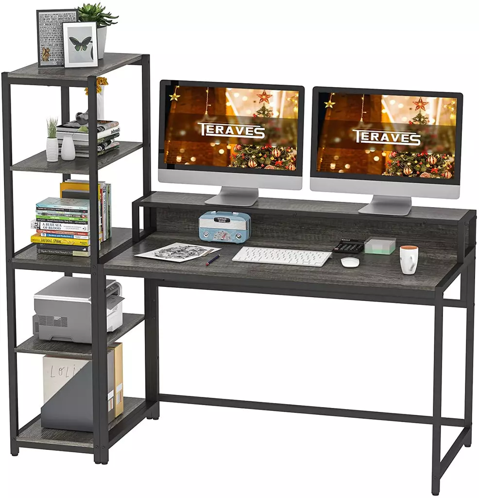Teraves Bookcase and Computer Desk