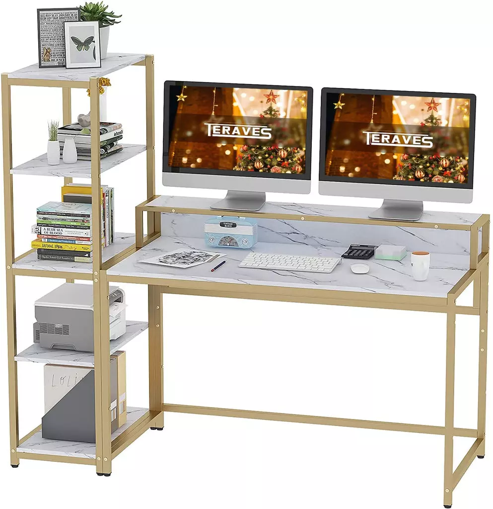 Home Office Independent Bookcase and Desk