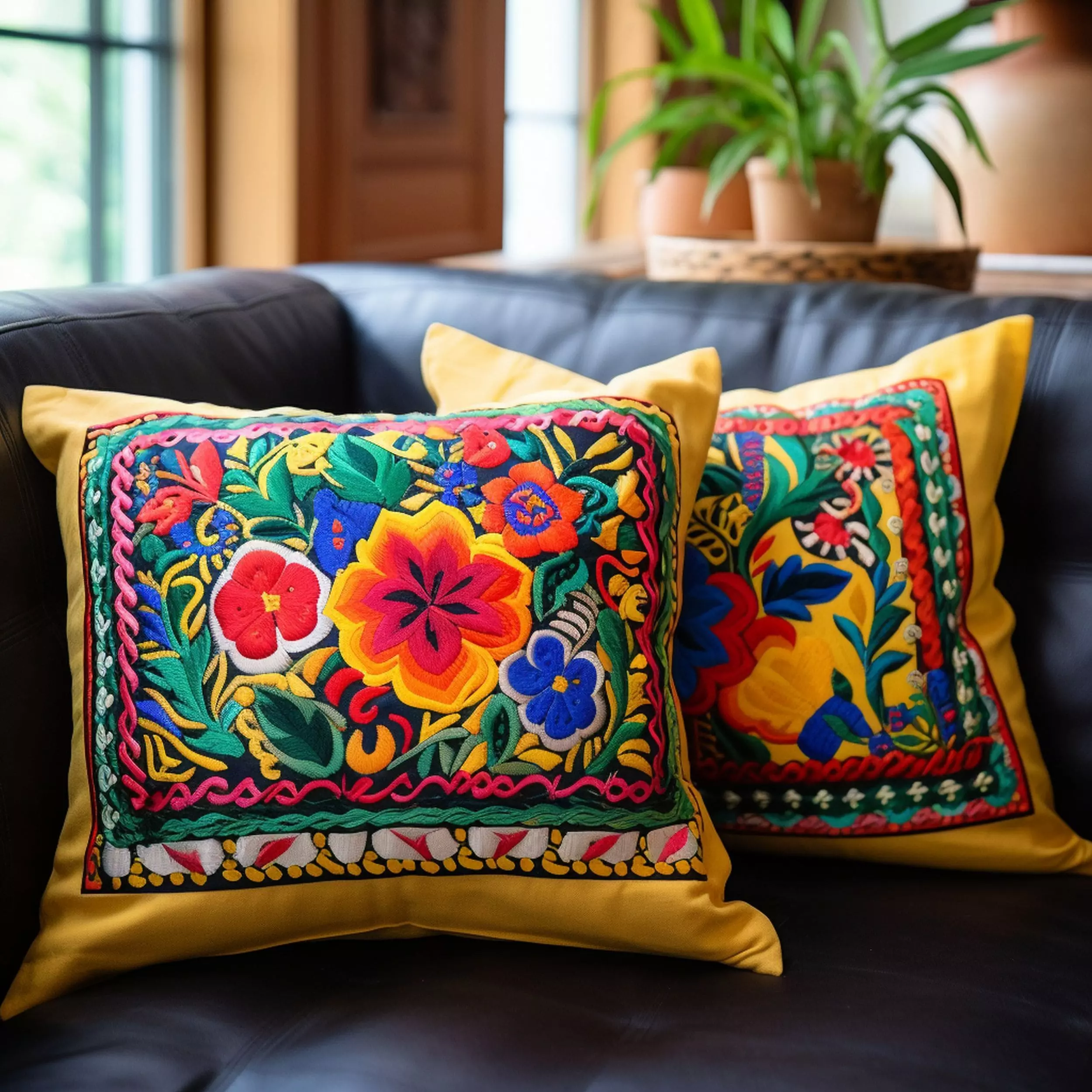 Colorful Patterned Throw Pillows