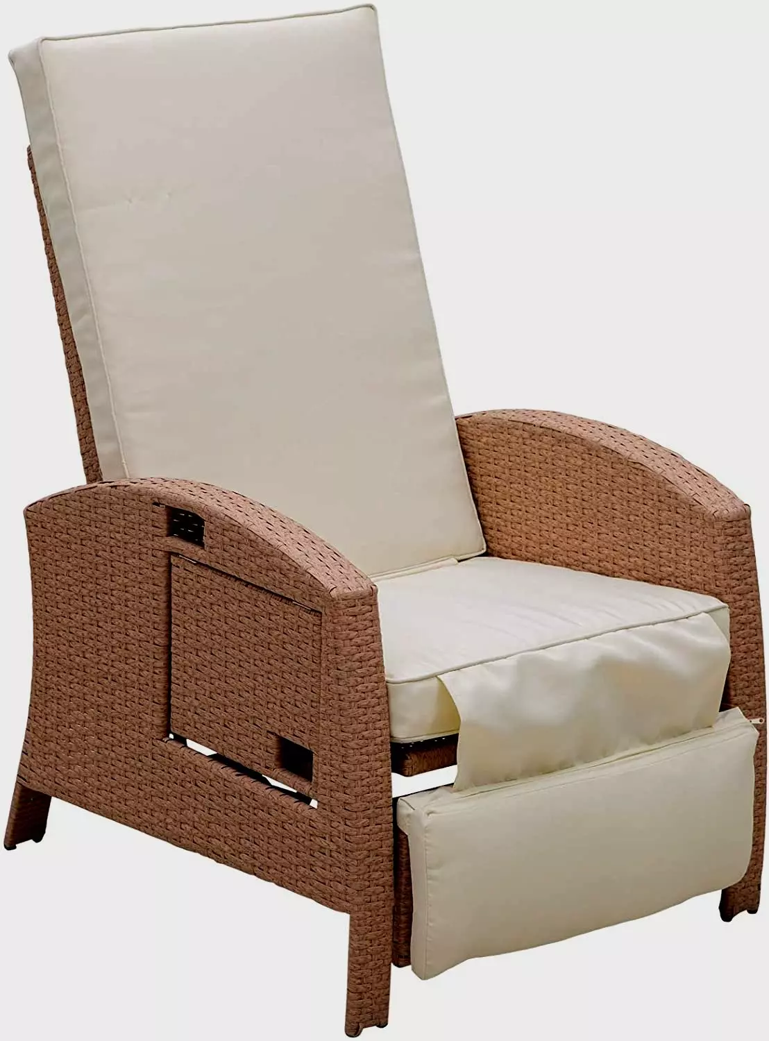 BABYLON Wicker Patio Adjustable Recliner