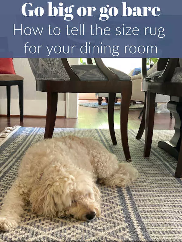 how to choose the right size rug for the dining room