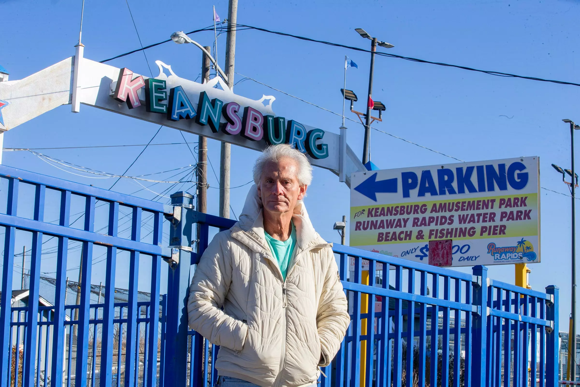 Hank Gehlhaus, owner of Keansburg Amusement Park, discusses the parking lot dispute