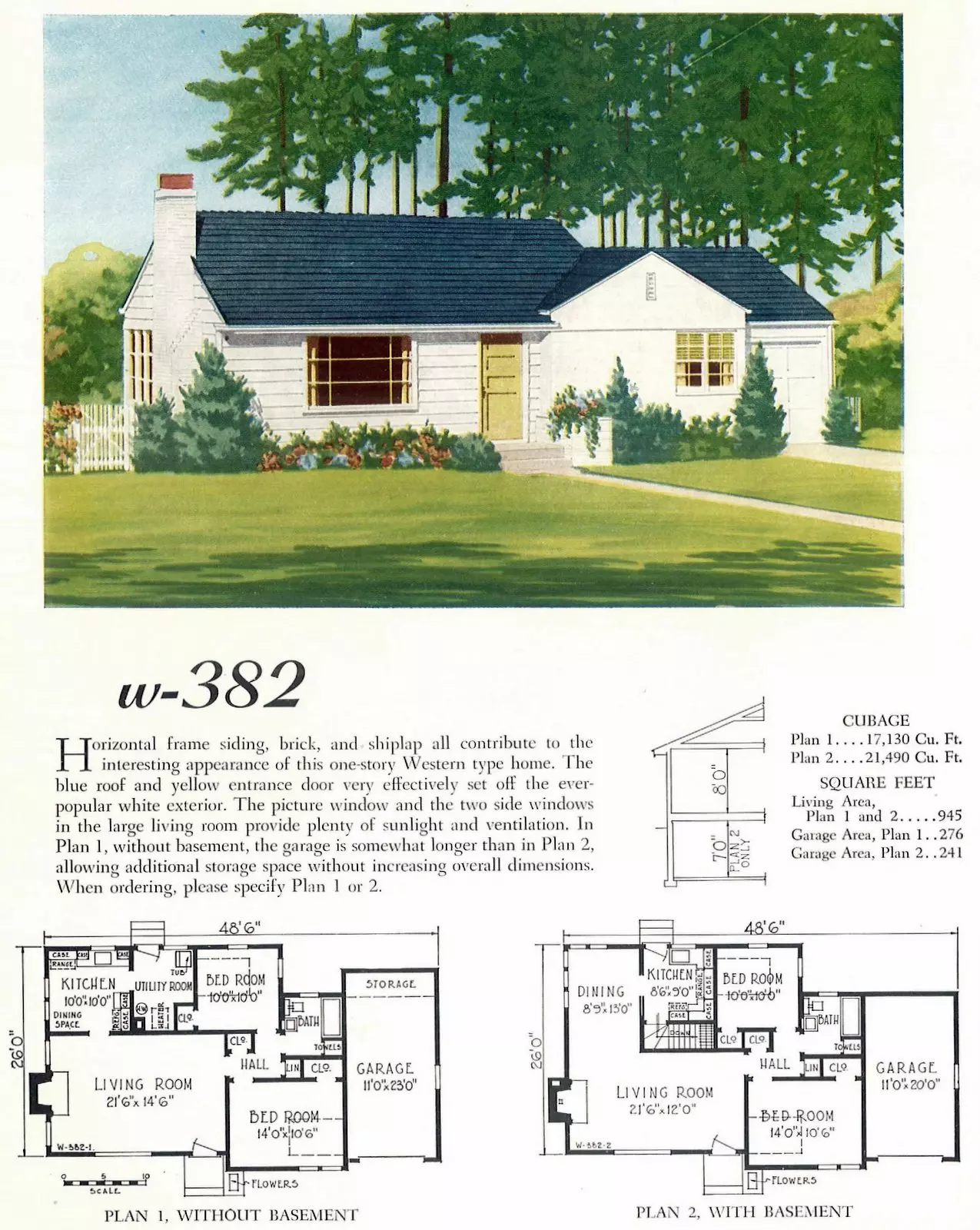 Old 40s post-war small starter home designs from 1948 (1)