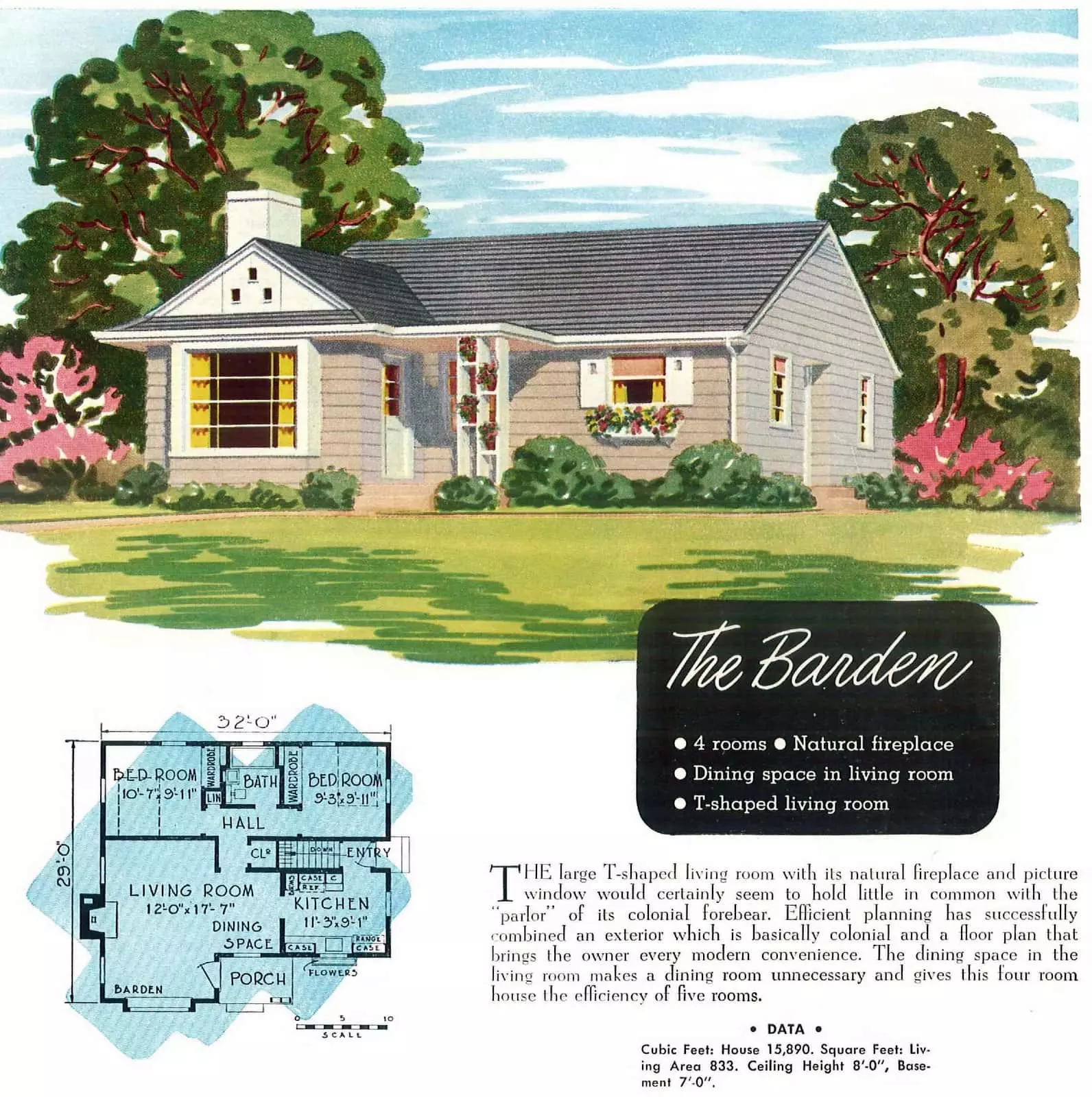 Vintage 40s post-war starter home designs from 1949 (3)