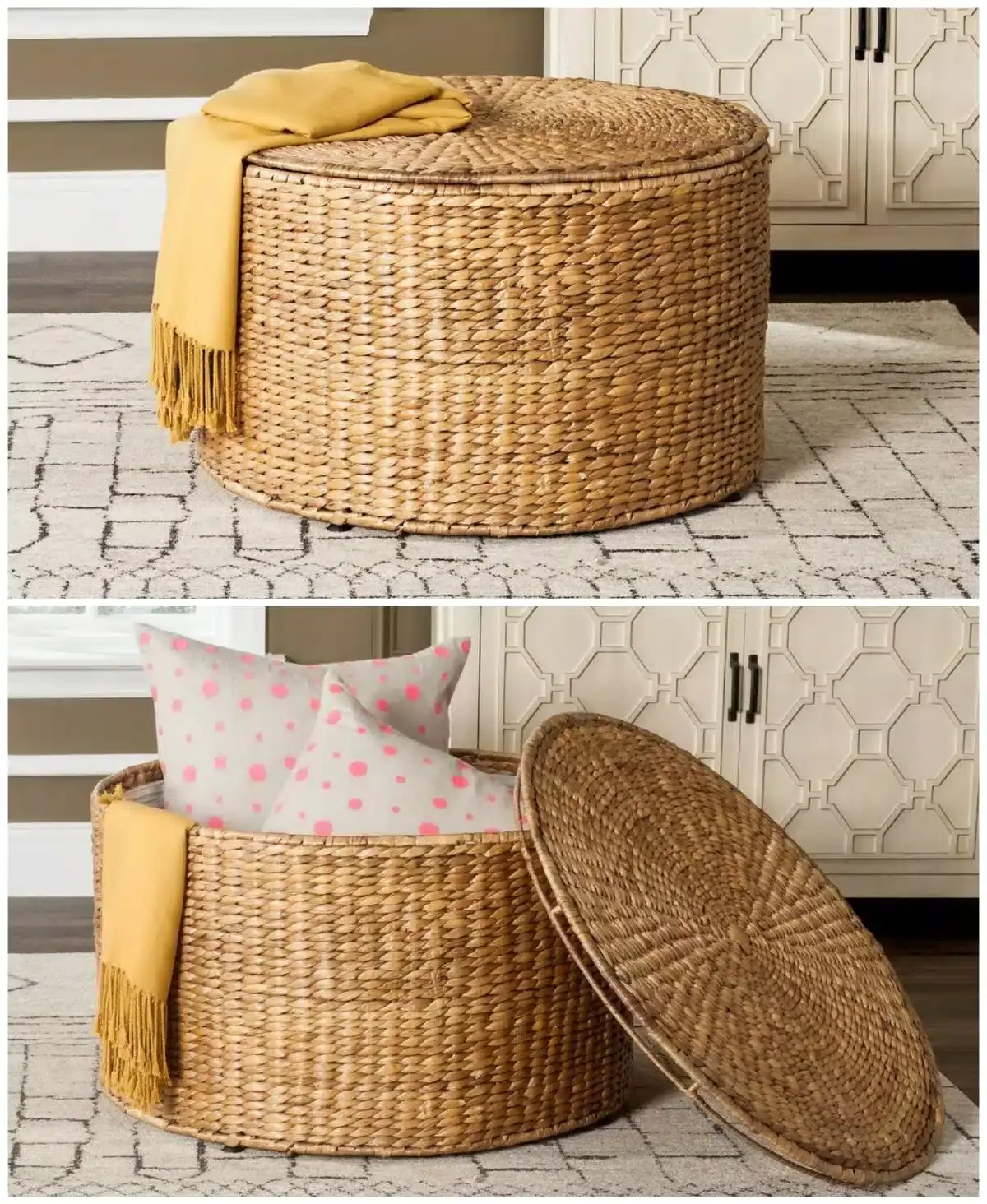 Storage Table With Reversible and Removable Top