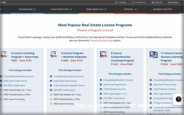 Champions School of Real Estate Texas Course